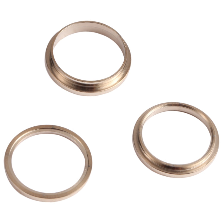 3 PCS Rear Camera Glass Lens Metal Outside Protector Hoop Ring for iPhone 13 Pro(Gold) - Camera Series by PMc TechLife | Online Shopping South Africa | PMc TechLife | Buy Now Pay Later Mobicred