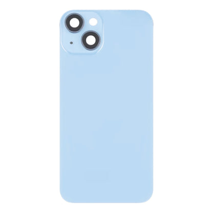 For iPhone 14 Glass Battery Back Cover with Flash Bracket + Wireless Charging Module(Blue) - Back Cover by PMC Jewellery | Online Shopping South Africa | PMC Jewellery | Buy Now Pay Later Mobicred