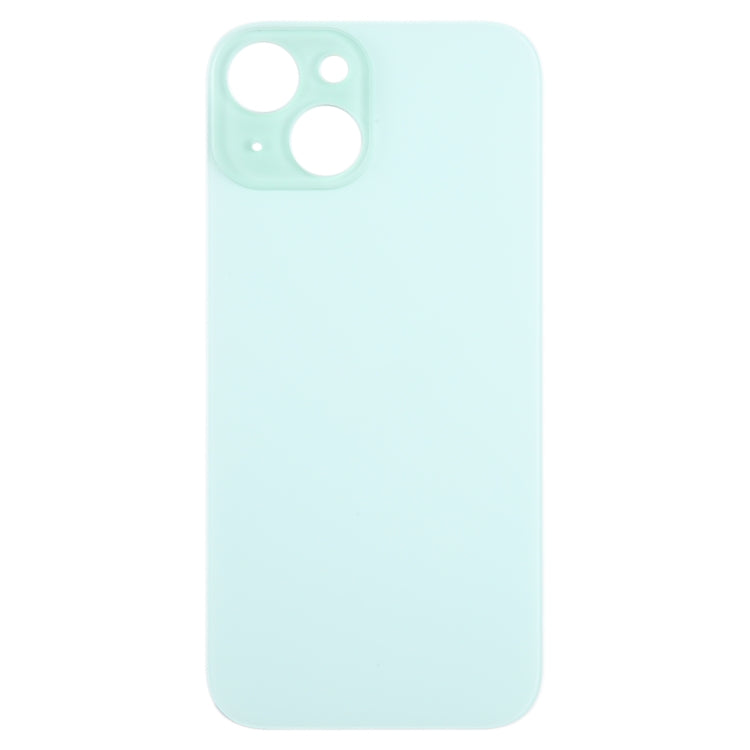 For iPhone 15 Easy Replacement Big Camera Hole Glass Back Battery Cover(Green) - Back Cover by PMC Jewellery | Online Shopping South Africa | PMC Jewellery | Buy Now Pay Later Mobicred