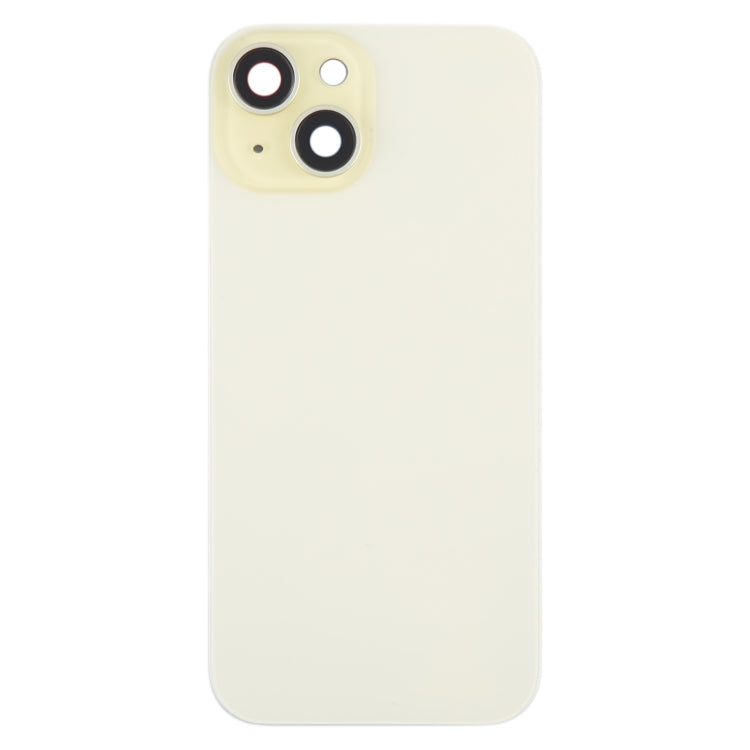 For iPhone 15 Plus Battery Back Cover with Camera Lens Cover + MagSafe Magnet(Yellow) - Back Cover by PMC Jewellery | Online Shopping South Africa | PMC Jewellery | Buy Now Pay Later Mobicred