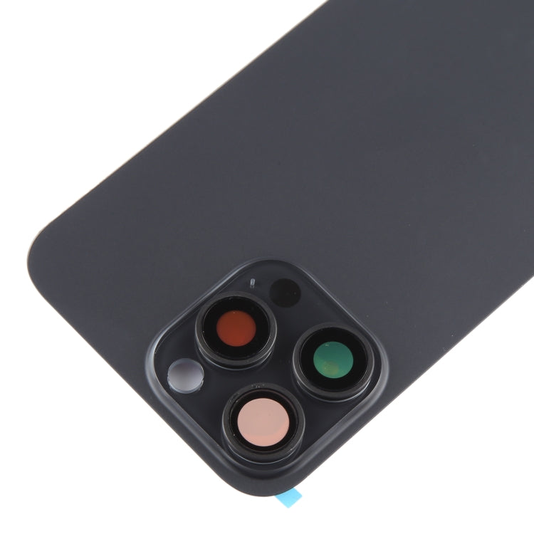 For iPhone 15 Pro Max Battery Back Cover with Camera Lens Cover + MagSafe Magnet(Black) - Back Cover by PMC Jewellery | Online Shopping South Africa | PMC Jewellery | Buy Now Pay Later Mobicred