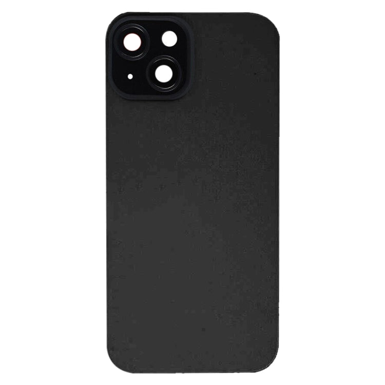 For iPhone 15 Plus Glass Battery Back Cover with Flash Bracket + Wireless Charging Module(Black) - Back Cover by PMC Jewellery | Online Shopping South Africa | PMC Jewellery | Buy Now Pay Later Mobicred