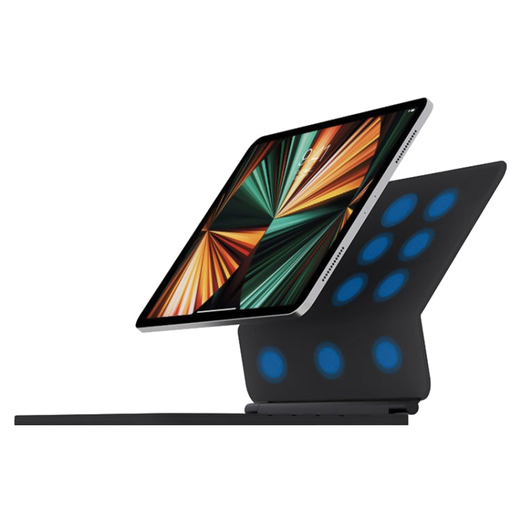 For iPad Air 2022 / 2020 T89 Magic Suspended Bluetooth Keyboard Leather Case(Black) - For iPad Air by PMC TechLife | Online Shopping South Africa | PMC TechLife