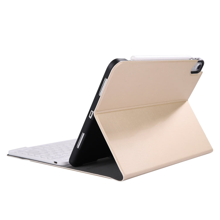 A11B Bluetooth 3.0 Ultra-thin ABS Detachable Bluetooth Keyboard Leather Tablet Case for iPad Pro 11 inch （2018）, with Pen Slot & Holder (Gold) - For iPad Pro by PMC Jewellery | Online Shopping South Africa | PMC Jewellery | Buy Now Pay Later Mobicred