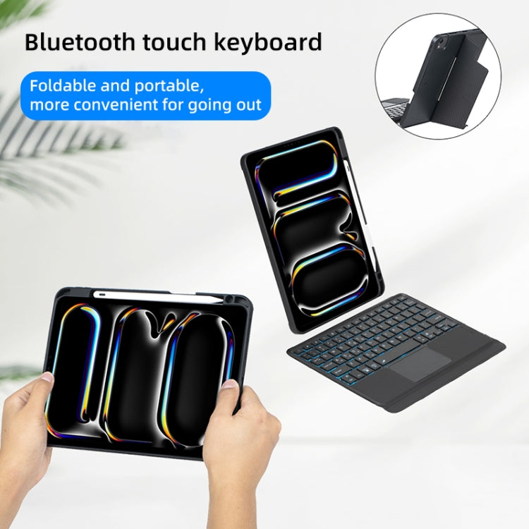 T13B-AS Detachable Rotating Backlit Touch Bluetooth Keyboard Case For iPad Pro 11 2024 - For iPad Pro by PMC TechLife | Online Shopping South Africa | PMC TechLife | Buy Now Pay Later Mobicred
