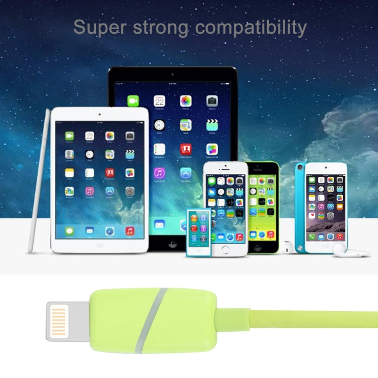 1m Circular Bobbin Gift Box Style 8 Pin to USB Data Sync Cable with Indicator for iPhone, iPad(Green) - free shipping - PMC Jewellery - Order now!