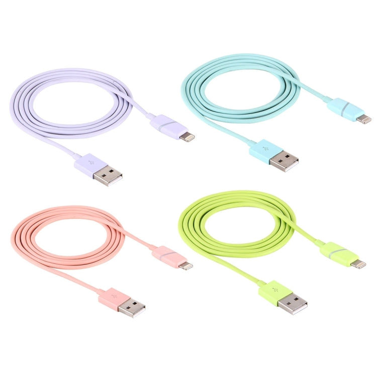 1m Circular Bobbin Gift Box Style 8 Pin to USB Data Sync Cable with Indicator for iPhone, iPad(Purple) - Normal Style Cable by PMC Jewellery | Online Shopping South Africa | PMC Jewellery | Buy Now Pay Later Mobicred