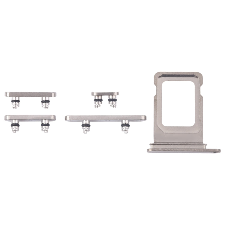For iPhone 16 Pro Max Original SIM Card Tray + Side Keys (Silver) - Others by PMC Jewellery | Online Shopping South Africa | PMC Jewellery | Buy Now Pay Later Mobicred
