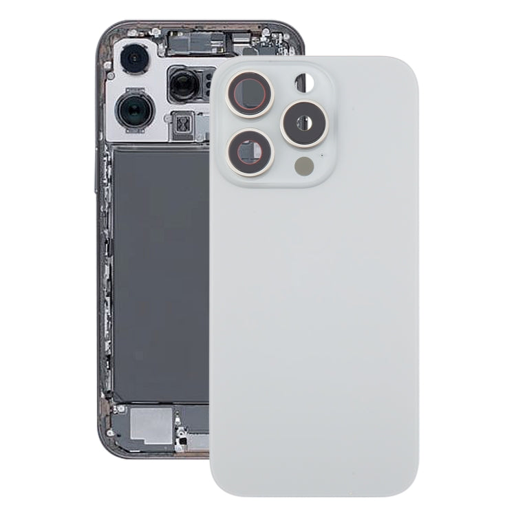 For iPhone 16 Pro Max Original Glass Battery Back Cover with Camera Lens Cover(Silver) -  by PMC Jewellery | Online Shopping South Africa | PMC Jewellery | Buy Now Pay Later Mobicred