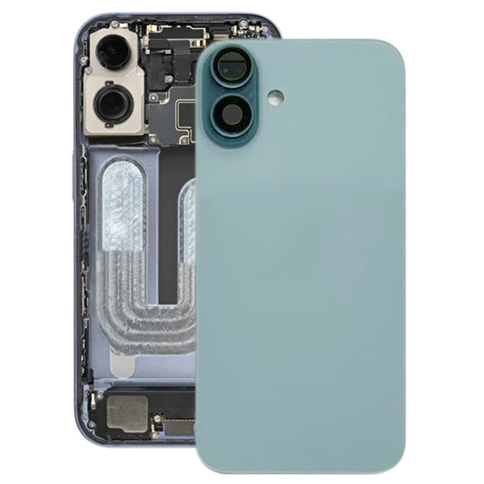 For iPhone 16 Plus Battery Back Cover with Camera Lens Cover(Green) -  by PMC Jewellery | Online Shopping South Africa | PMC Jewellery | Buy Now Pay Later Mobicred