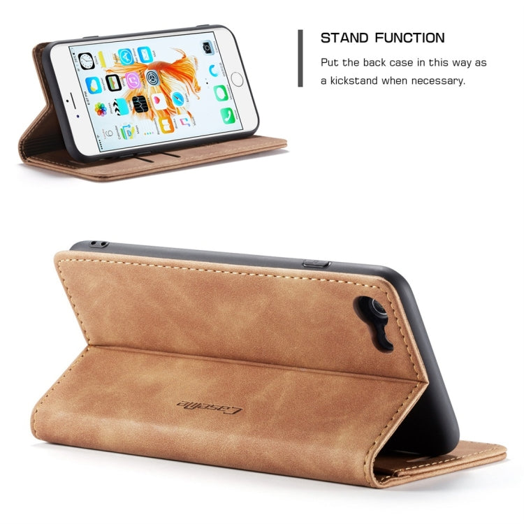 CaseMe-013 Multifunctional Retro Frosted Horizontal Flip Leather Case for iPhone 6 Plus / 6s Plus, with Card Slot & Holder & Wallet(Brown) - More iPhone Cases by CaseMe | Online Shopping South Africa | PMC Jewellery | Buy Now Pay Later Mobicred