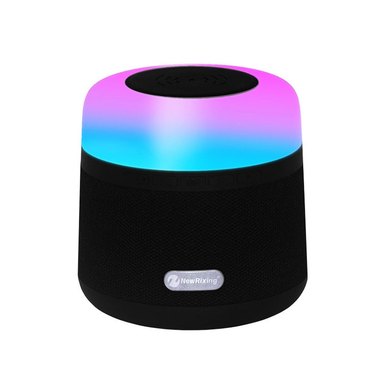 NewRixing NR-3500 Multi-function Atmosphere Light Wireless Charging Bluetooth Speaker with Hands-free Call Function, Support TF Card & USB & FM & AUX(Black) - free shipping - PMC Jewellery - Order now!