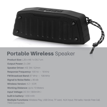 NewRixing NR-4019 Outdoor Portable Bluetooth Speaker with Hands-free Call Function, Support TF Card & USB & FM & AUX (Grey) - Desktop Speaker by NewRixing | Online Shopping South Africa | PMC Jewellery | Buy Now Pay Later Mobicred