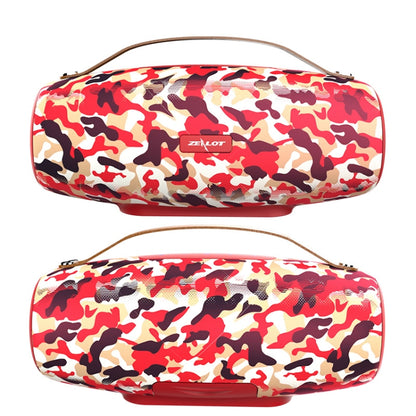 ZEALOT S27 Multifunctional Bass Wireless Bluetooth Speaker, Built-in Microphone, Support Bluetooth Call & AUX & TF Card & 1x93mm + 2x66mm Speakers(Camouflage Red) - Desktop Speaker by ZEALOT | Online Shopping South Africa | PMC Jewellery | Buy Now Pay Later Mobicred