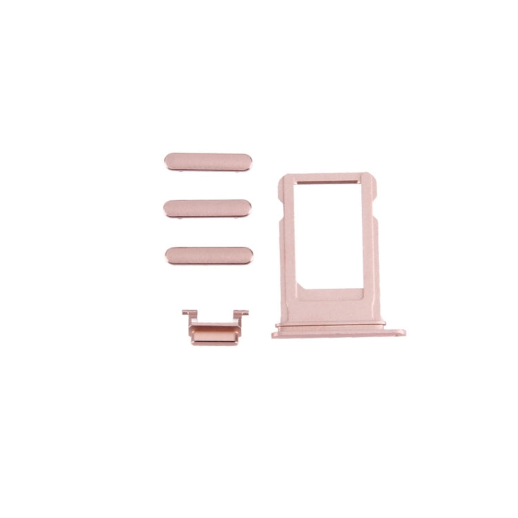 Card Tray + Volume Control Key + Power Button + Mute Switch Vibrator Key for iPhone 7(Rose Gold) - iPhone 7 Parts by PMc TechLife | Online Shopping South Africa | PMc TechLife | Buy Now Pay Later Mobicred