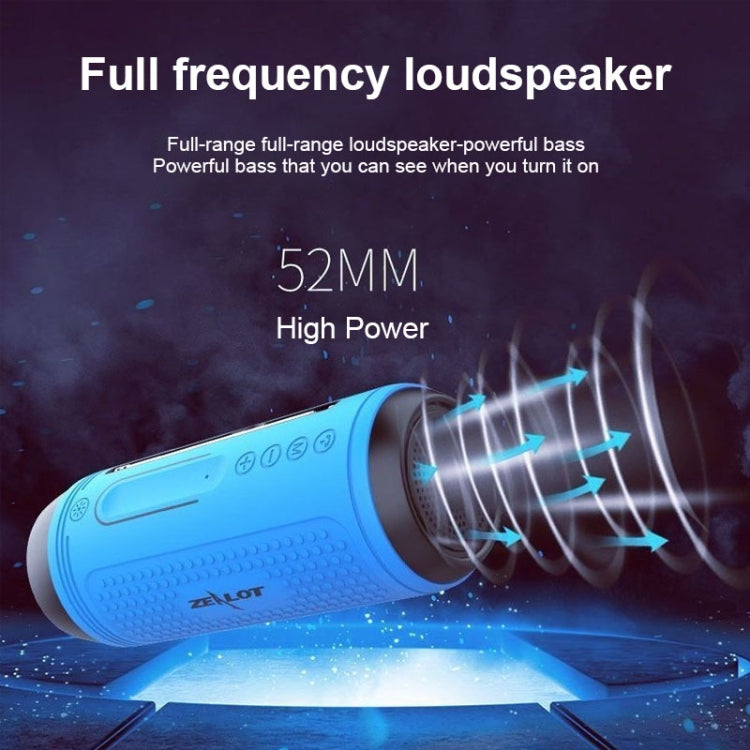 ZEALOT A1 Multifunctional Bass Wireless Bluetooth Speaker, Built-in Microphone, Support Bluetooth Call & AUX & TF Card & LED Lights (Blue) - Desktop Speaker by ZEALOT | Online Shopping South Africa | PMC Jewellery | Buy Now Pay Later Mobicred