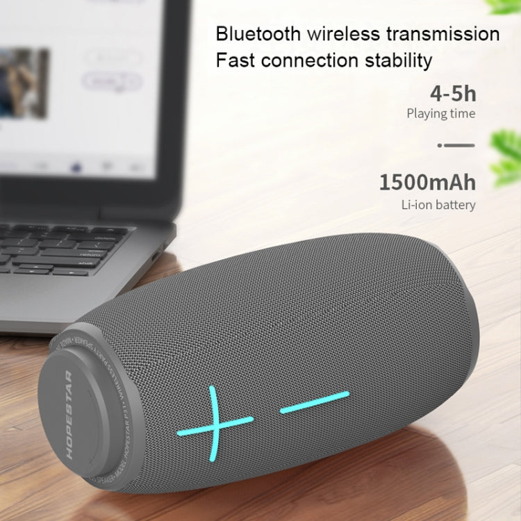 HOPESTAR P31 TWS Portable Outdoor Waterproof Lens-style Head Bluetooth Speaker with LED Color Light, Support Hands-free Call & U Disk & TF Card & 3.5mm AUX & FM (Black) - Desktop Speaker by HOPESTAR | Online Shopping South Africa | PMC Jewellery | Buy Now Pay Later Mobicred