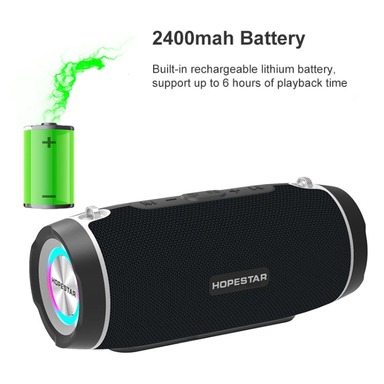 HOPESTAR H45 PARTY Portable Outdoor Waterproof Bluetooth Speaker, Support Hands-free Call & U Disk & TF Card & 3.5mm AUX & FM(Black) - Desktop Speaker by HOPESTAR | Online Shopping South Africa | PMC Jewellery | Buy Now Pay Later Mobicred