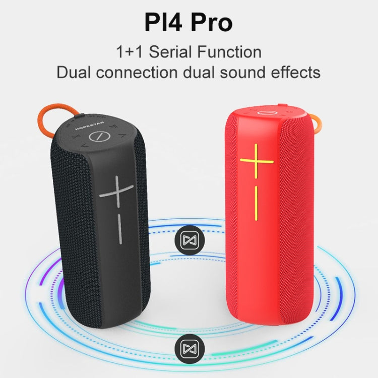 HOPESTAR P14 Pro Portable Outdoor Waterproof Wireless Bluetooth Speaker, Support Hands-free Call & U Disk & TF Card & 3.5mm AUX & FM (Black) - Desktop Speaker by HOPESTAR | Online Shopping South Africa | PMC Jewellery | Buy Now Pay Later Mobicred