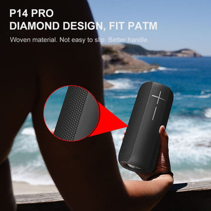 HOPESTAR P14 Pro Portable Outdoor Waterproof Wireless Bluetooth Speaker, Support Hands-free Call & U Disk & TF Card & 3.5mm AUX & FM (Blue) - Desktop Speaker by HOPESTAR | Online Shopping South Africa | PMC Jewellery | Buy Now Pay Later Mobicred