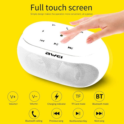 awei Y200 Wireless Bluetooth Speaker with Touch Buttons, Support Aux Line and TF Card(Yellow) - Desktop Speaker by awei | Online Shopping South Africa | PMC Jewellery | Buy Now Pay Later Mobicred