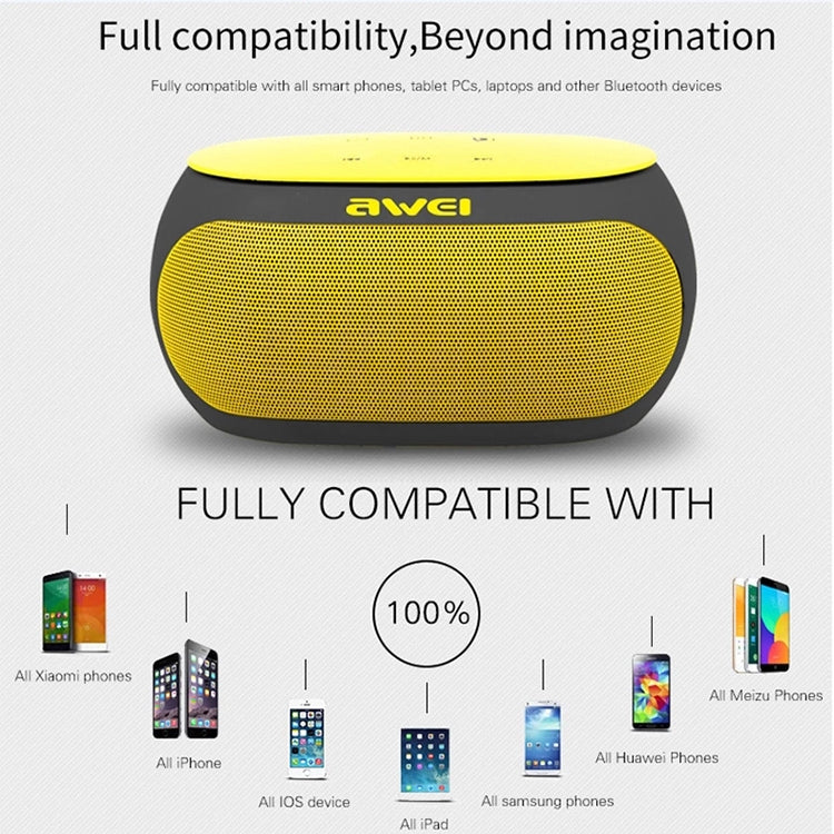 awei Y200 Wireless Bluetooth Speaker with Touch Buttons, Support Aux Line and TF Card(Yellow) - Desktop Speaker by awei | Online Shopping South Africa | PMC Jewellery | Buy Now Pay Later Mobicred