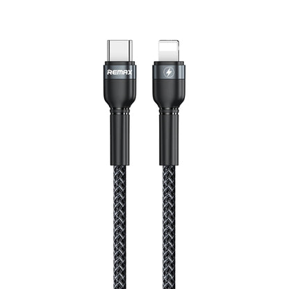 REMAX RC-171 Jany Series 1m PD20W USB to 8 Pin Aluminum Alloy Braid Fast Charging Data Cable (Black) - Normal Style Cable by REMAX | Online Shopping South Africa | PMC Jewellery | Buy Now Pay Later Mobicred