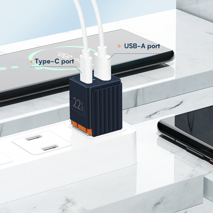 ROCK Space T66 Mini Dual-port Folding Super Si Travel Charger Power Adapter, CN Plug(White) - USB Charger by ROCK | Online Shopping South Africa | PMC Jewellery | Buy Now Pay Later Mobicred