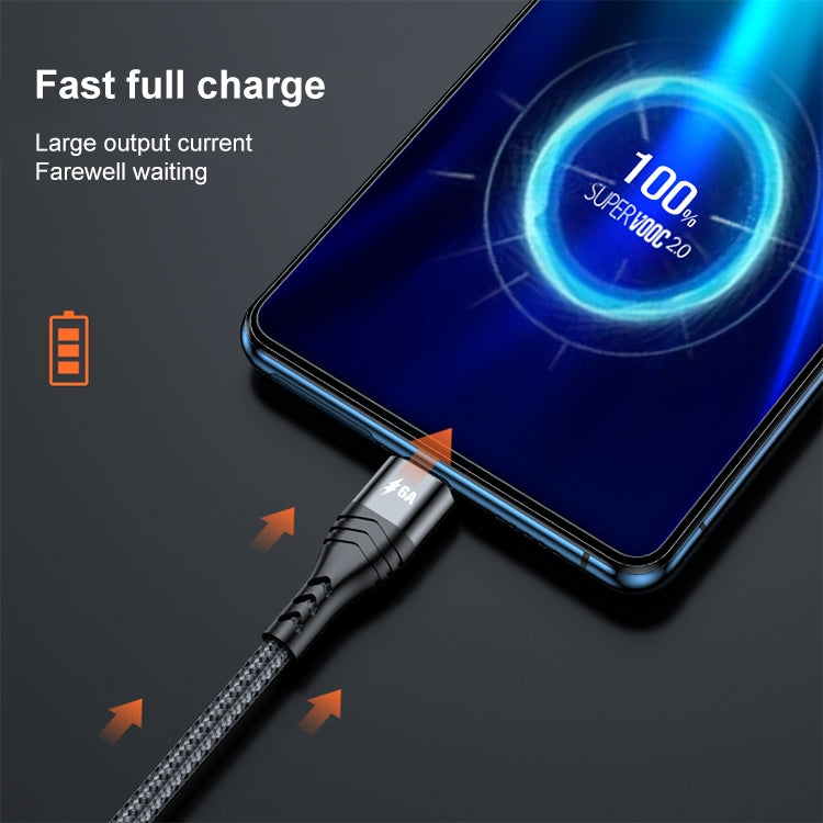 ADC-138 66W 3 in 1 USB to 8 Pin + Micro USB + USB-C / Type-C Fast Charging Braided Data Cable, Cable Length: 1.2m(Black) - Multifunction Cable by PMC Jewellery | Online Shopping South Africa | PMC Jewellery | Buy Now Pay Later Mobicred