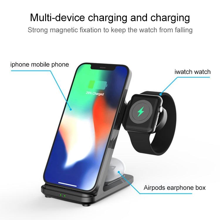 XYS-X20 3 in 1 15W Detachable Multi-function Wireless Charging Station - Wireless Charger by PMC Jewellery | Online Shopping South Africa | PMC Jewellery | Buy Now Pay Later Mobicred