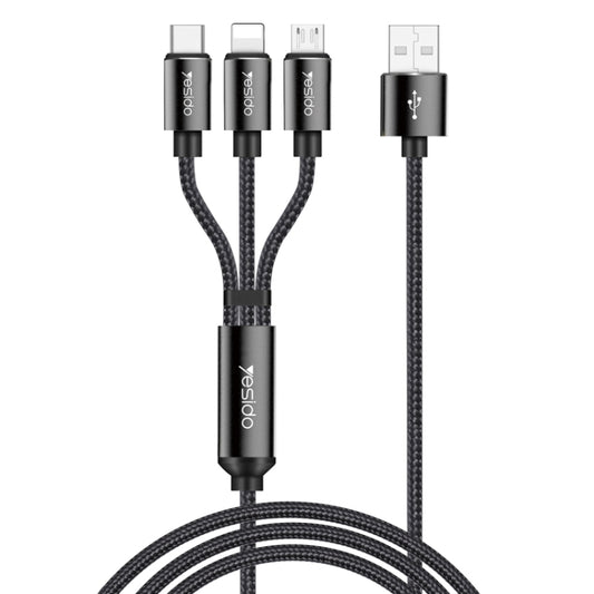 Yesido CA60 3A USB to 8 Pin + Micro USB + USB-C / Type-C Charging Cable, Length: 1.2m - Multifunction Cable by Yesido | Online Shopping South Africa | PMC Jewellery | Buy Now Pay Later Mobicred