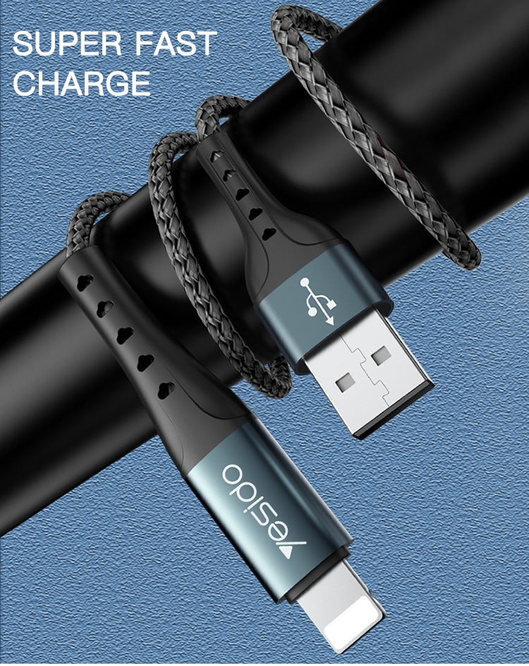 Yesido CA63 2.4A USB to 8 Pin Charging Cable, Length: 2m - Normal Style Cable by Yesido | Online Shopping South Africa | PMC Jewellery | Buy Now Pay Later Mobicred