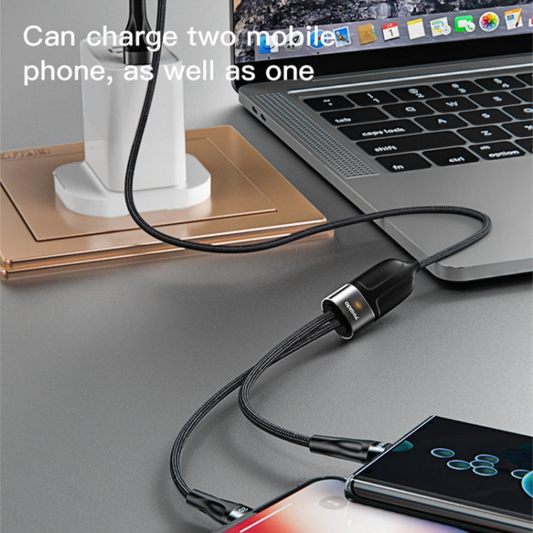 Yesido CA87 2 in 1 USB-C / Type-C to 8 Pin + USB-C / Type-C Fast Charging Cable, Length: 1.2m - 2 in 1 Cable by Yesido | Online Shopping South Africa | PMC Jewellery | Buy Now Pay Later Mobicred