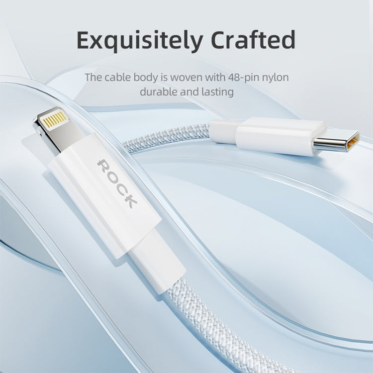 ROCK Z20 1m PD27W USB-C / Type-C to 8 Pin Fast Charging Data Cable - free shipping - PMC Jewellery - Order now!