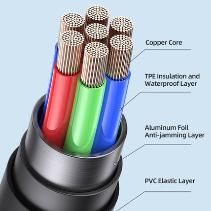 USAMS US-SJ595 Jelly Series USB to 8 Pin Two-Color Data Cable, Cable Length: 1m(Black) - Normal Style Cable by USAMS | Online Shopping South Africa | PMC Jewellery | Buy Now Pay Later Mobicred