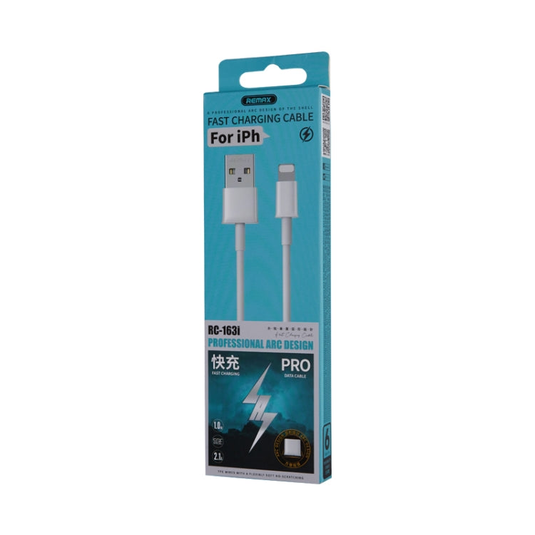 Remax RC-163i 2.1A 8 Pin Fast Charging Pro Data Cable, Length: 1m(White) - Normal Style Cable by REMAX | Online Shopping South Africa | PMC Jewellery | Buy Now Pay Later Mobicred