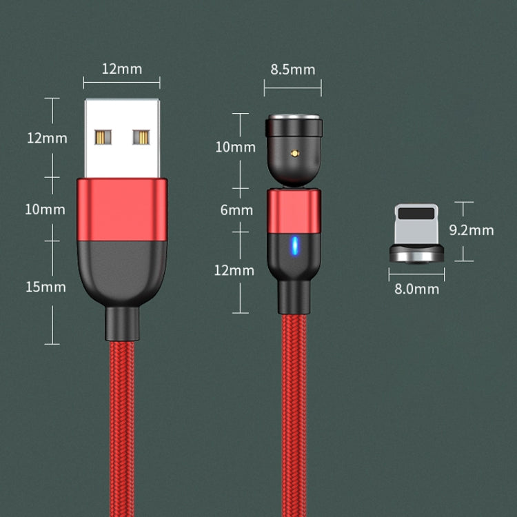 2m 3A Output USB to 8 Pin 540 Degree Rotating Magnetic Data Sync Charging Cable(Purple) - Charging Cable & Head by PMC Jewellery | Online Shopping South Africa | PMC Jewellery | Buy Now Pay Later Mobicred