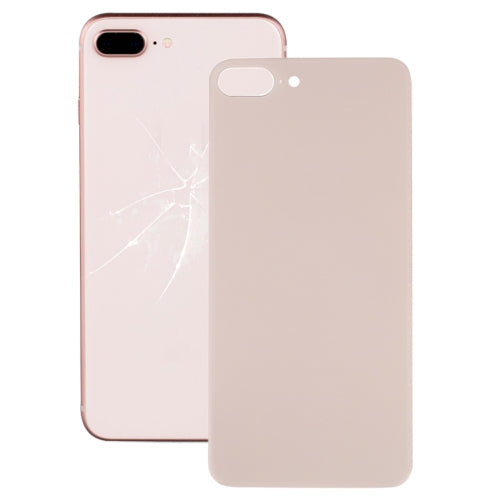 Easy Replacement Big Camera Hole Glass Back Battery Cover with Adhesive for iPhone 8 Plus(Gold) - Back Cover by PMC Jewellery | Online Shopping South Africa | PMC Jewellery