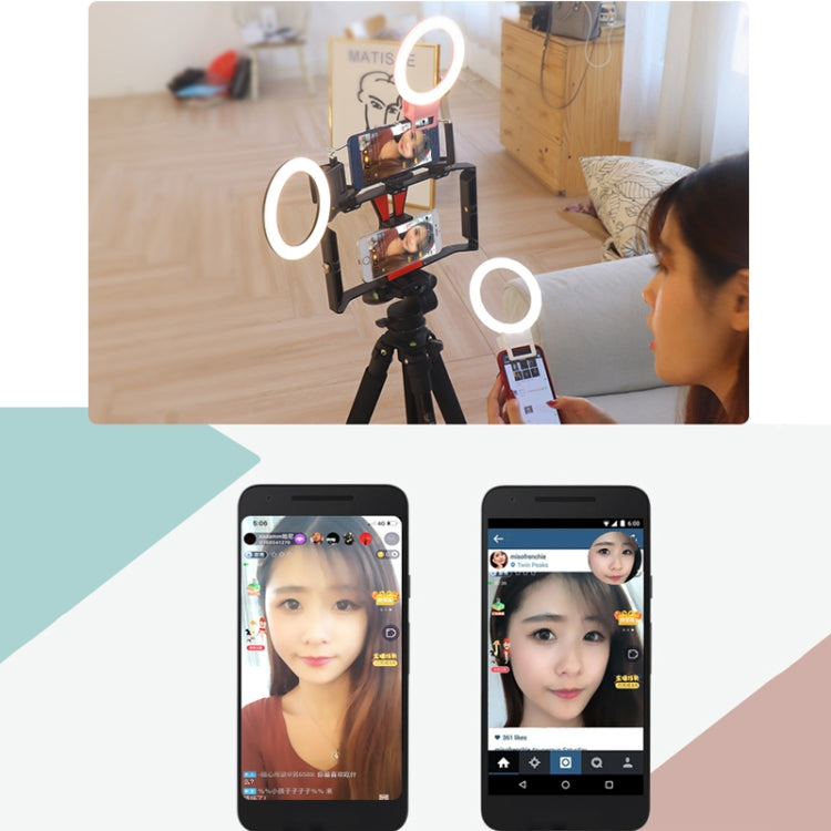 XJ18 LED Light Live Self-timer Flash Fill Light(Pink) - Selfie Light by PMC TechLife | Online Shopping South Africa | PMC TechLife | Buy Now Pay Later Mobicred