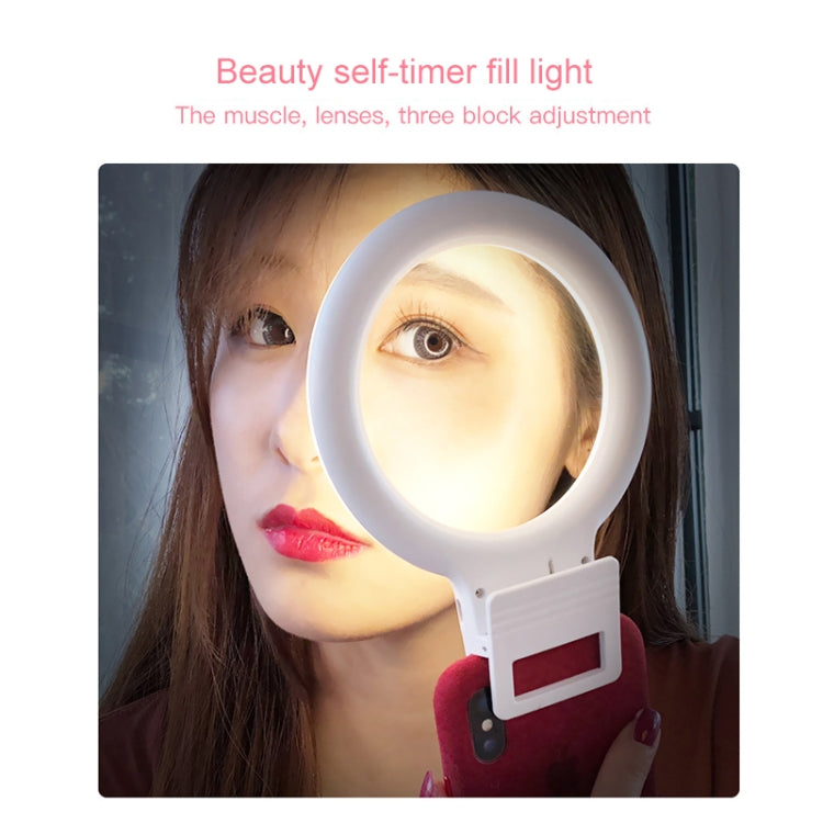 XJ18 LED Light Live Self-timer Flash Fill Light(White) - Selfie Light by PMC TechLife | Online Shopping South Africa | PMC TechLife | Buy Now Pay Later Mobicred
