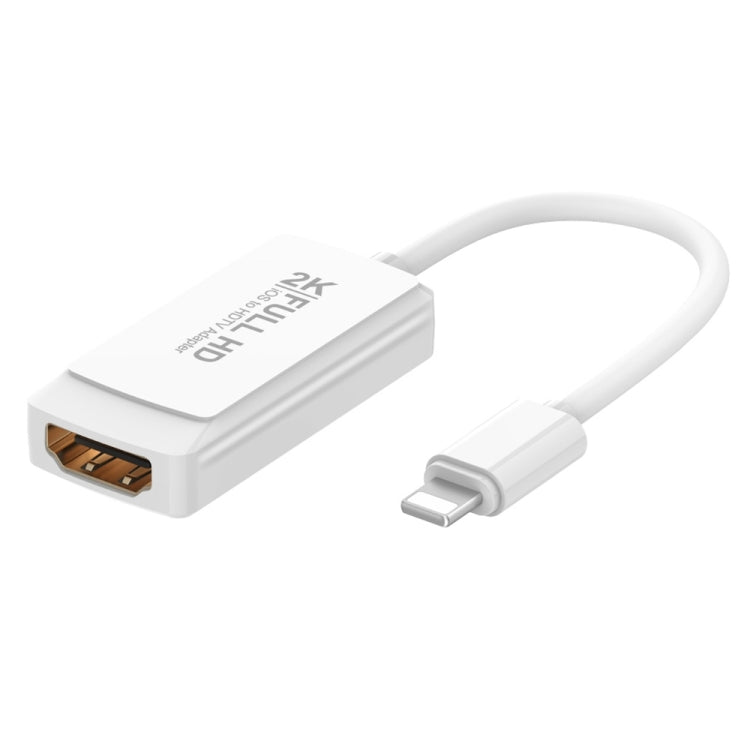 8 Pin to HDMI Female 2K Full HD AV HDTV Adapter Cable(White) - Converter & Adapter by PMC Jewellery | Online Shopping South Africa | PMC Jewellery | Buy Now Pay Later Mobicred