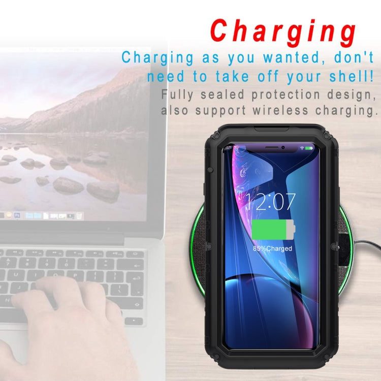 For iPhone XR Waterproof Dustproof Shockproof Zinc Alloy + Silicone Case (Black) - More iPhone Cases by PMC TechLife | Online Shopping South Africa | PMC TechLife