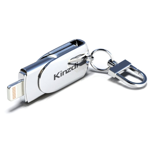 Kinzdi 32GB USB + 8 Pin Interface Metal Twister Flash U Disk (Silver) - USB Flash Drives by Kinzdi | Online Shopping South Africa | PMC Jewellery | Buy Now Pay Later Mobicred