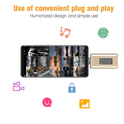 Richwell 3 in 1 32G Type-C + 8 Pin + USB 3.0 Metal Push-pull Flash Disk with OTG Function(Rose Gold) - U Disk & Card Reader by Richwell | Online Shopping South Africa | PMC Jewellery | Buy Now Pay Later Mobicred