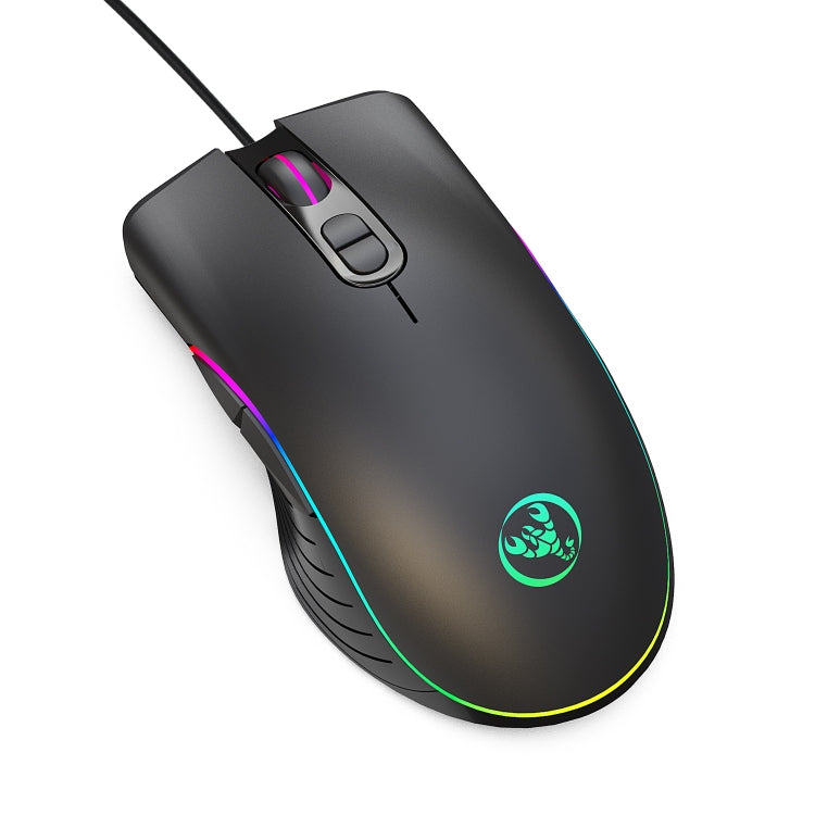 HXSJ A867 USB 6400DPI Four-speed Adjustable RGB Illuminate Wired E-sport Gaming Mouse, Length: 1.5m - Wired Mice by HXSJ | Online Shopping South Africa | PMC Jewellery | Buy Now Pay Later Mobicred