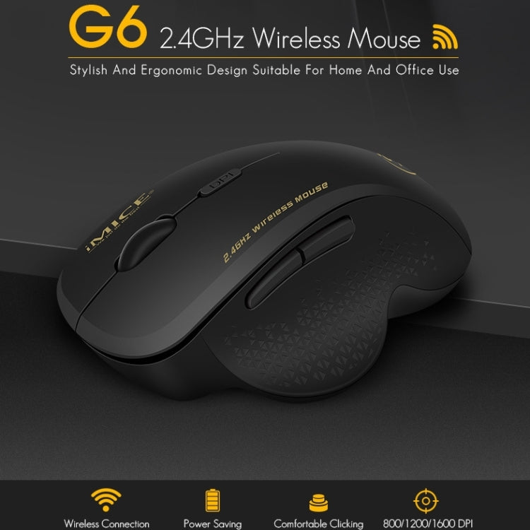 iMICE G6 Wireless Mouse 2.4G Office Mouse 6-button Gaming Mouse(Red) - free shipping - PMC TechLife - Order now!