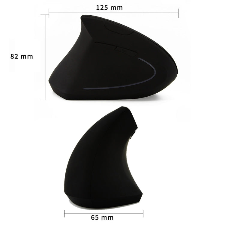 CM0093 Wired Version 2.4GHz Three-button Vertical Mouse for Left-hand, Resolution: 1000DPI / 1200DPI / 1600DPI, Cable Length���1.7m(Black) - Wired Mice by PMC TechLife | Online Shopping South Africa | PMC TechLife | Buy Now Pay Later Mobicred