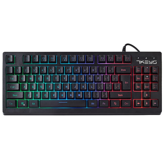 PK-870 USB Port RGB Lighting Mechanical Gaming Wired Keyboard (Black) - Wired Keyboard by PMC Jewellery | Online Shopping South Africa | PMC Jewellery | Buy Now Pay Later Mobicred