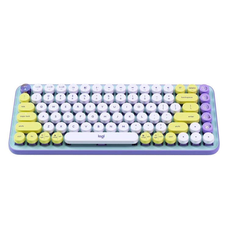 Logitech POP KEYS Round Button Bluetooth Mechanical Keyboard (Purple) - Wireless Keyboard by Logitech | Online Shopping South Africa | PMC Jewellery | Buy Now Pay Later Mobicred