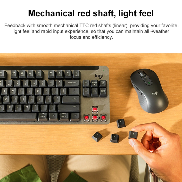 Logitech K855 Wireless Bluetooth Dual Mode Silent Mechanical Keyboard (Black) - Wireless Keyboard by Logitech | Online Shopping South Africa | PMC Jewellery | Buy Now Pay Later Mobicred